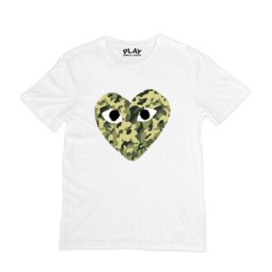 Comme Des Garcons Heart Camo Pattern T-shirt