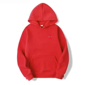 comme des garcons red hoodie